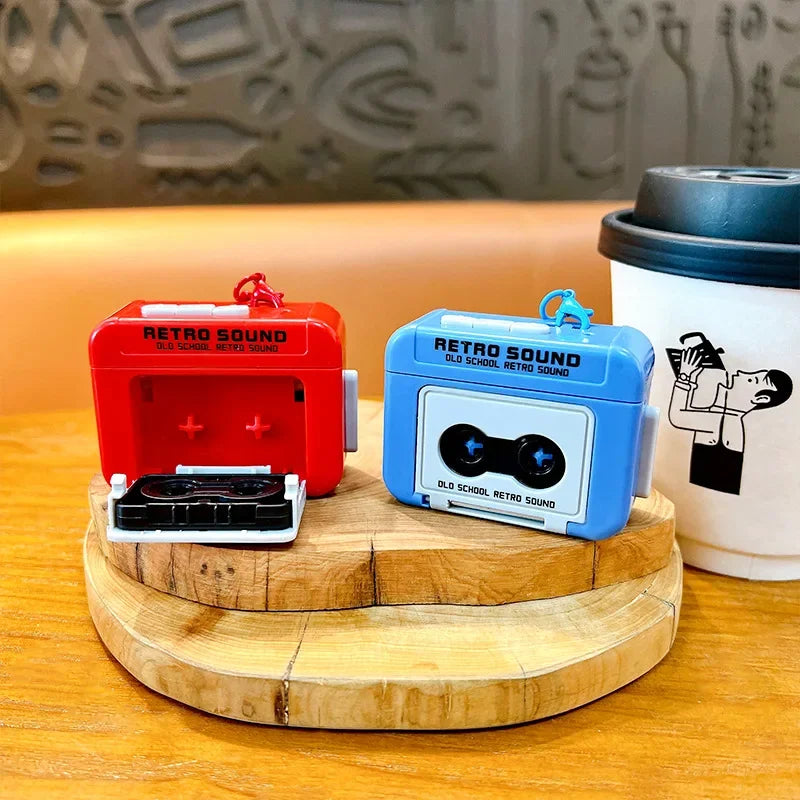 Vintage Mini Retro Cassette Radio Keychain