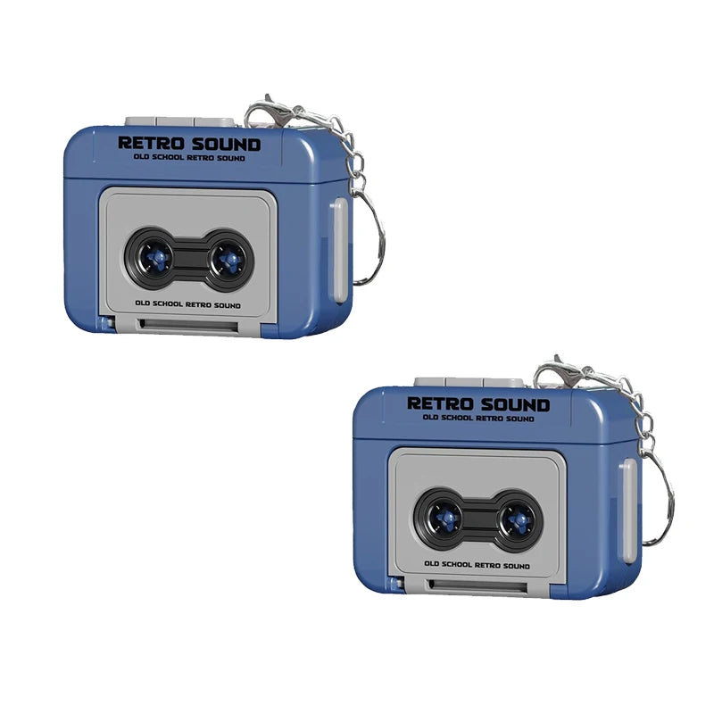 Vintage Mini Retro Cassette Radio Keychain