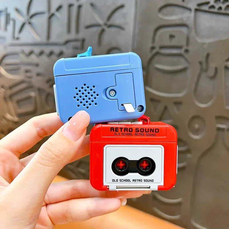 Vintage Mini Retro Cassette Radio Keychain