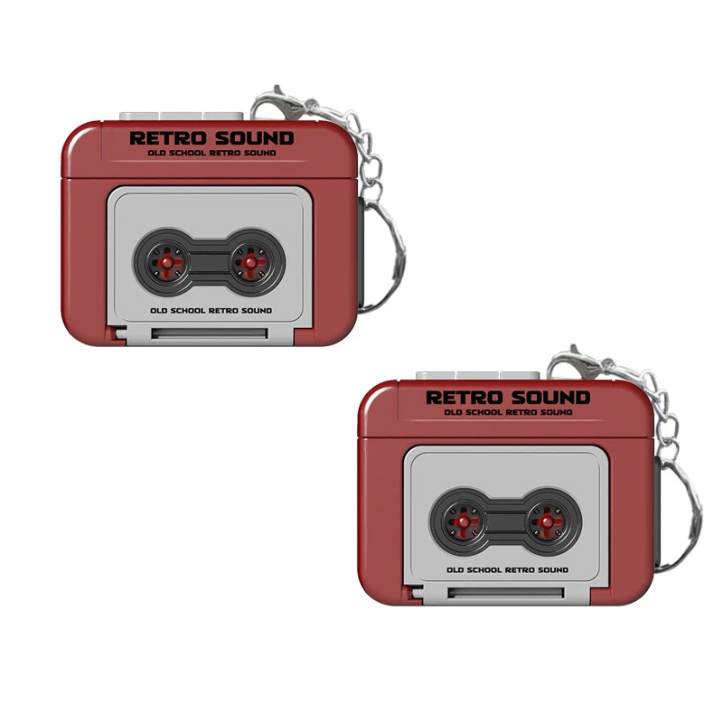 Vintage Mini Retro Cassette Radio Keychain