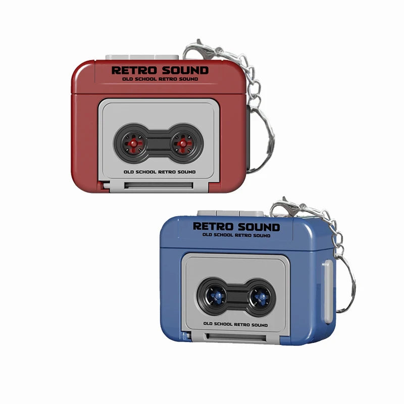 Vintage Mini Retro Cassette Radio Keychain